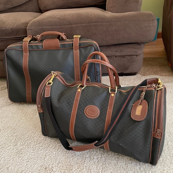 Gucci Handbags - Vintage Gucci Luggage Set 2 PC Duffle and Suitcase